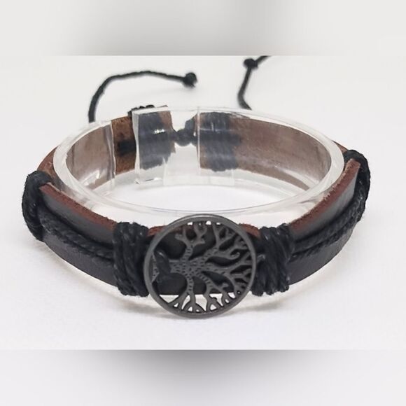 Men's leather bracelet Tree of life new e48 - Picture 1 of 1